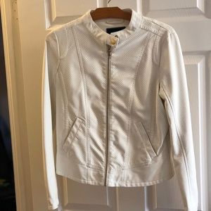 Brand new white pleather jacket